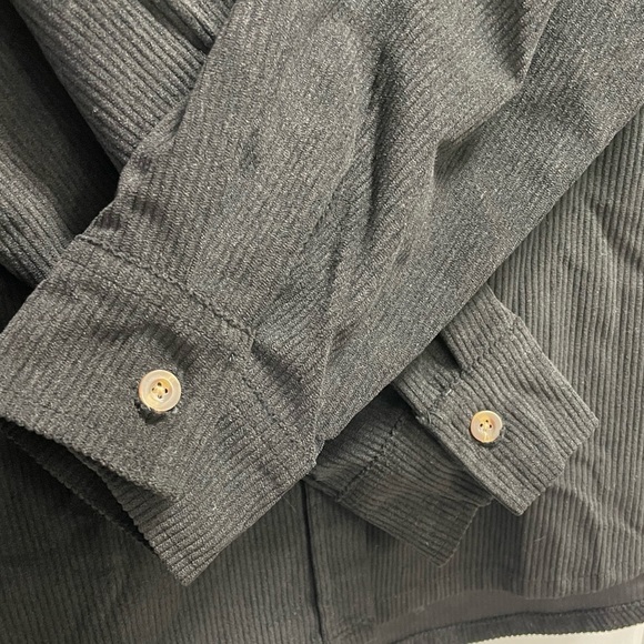 Corduroy Black Button Down Shirt - Picture 6 of 6